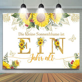 Vermissen Einzigartig Sonnenblume 1 Geburtstag Hintergrund